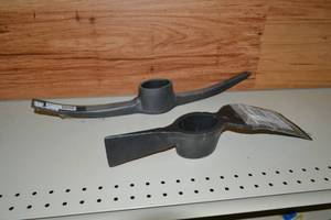 lot 2396 image: (2) Pick Axe Heads - Cutter Mattock Head and Railroad Pick Head
