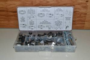 lot 2385 image: Large Lot and Case of Steel Wedges for Wood Handles