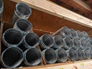 lot 2901 image: Inventory of 4 Double Wall Vent Pipe 24 to 60