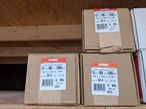 lot 2931 image: (3) Husky Clear Polyethelene Sheeting 12 x 100 - 6 MIL
