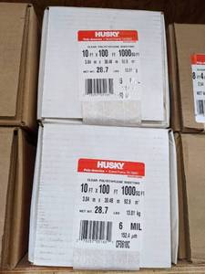 lot 2932 image: (2) Husky Clear Polyethelene Sheeting 10 x 100 - 6 MIL