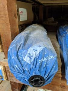 lot 2937 image: Dura Skrim 6-MIL Plastic reinforced Sheeting 20 x 100