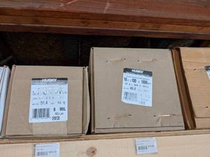 lot 2939 image: (2) Husky Black Polyethelene Sheeting 16 x 100 and 12 x 100 - 6 MIL