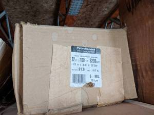 lot 2942 image: Husky Black Polyethelene Sheeting 32 x 100 - 6 MIL