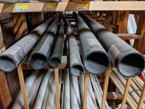 lot 2957 image: Black ABS Pipe Inventory 2 to 4  10 Long Each