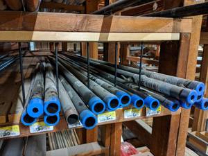 lot 2959 image: 34 Black Steel Pipe Inventory 20 to 2 Lengths  (20 Pieces Total)