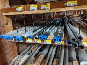 lot 2960 image: 12 Black Steel Pipe Inventory 20 to 2 Lengths (20 Pieces Total)