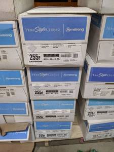 lot 3003 image: Armstrong Home Style Ceiling Tiles Chaperone 12 x 12 x 12 160 sqft