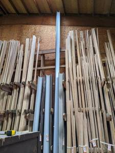 lot 3019 image: (6) Brown 5 x 20 Steel Gutter Sections