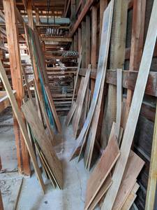 lot 3044 image: Large Lot of Assorted Cut Pieces of Plywood 14 to 12