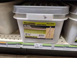 lot 2424 image: 60 LBS Galvanized 2-12 Framing Box Nails