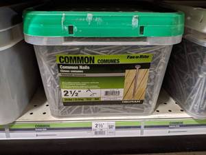 lot 2426 image: 60 LBS Galvanized 2-12 Common Nails