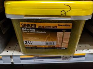 lot 2447 image: 60 LBS 3-18 Bright Vinyl Coated Sinker Nails