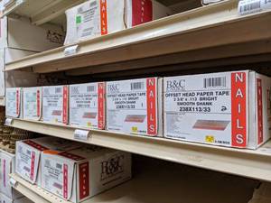 lot 2488 image: (7) Boxes 30° to 34° B&C Offset Head Paper Tape Collation Ring  Smooth Shank Nails  2-38 x .113