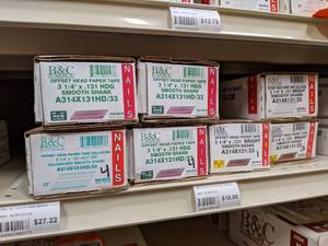 lot 2493 image: (11) Boxes 30° to 34° B&C Offset Head Paper Tape Collation Smooth Shank Nails  3-14 x .131