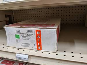lot 2491 image: Box 33° B&C Clipped Head Paper Tape Collation Smooth Shank Nails  2-38 x .120