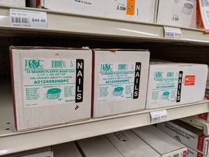 lot 2518 image: (4) Boxes 15° Plastic Band Coil Hot Dip Galvanized Smooth Shank Nails 2-12 x 0.092