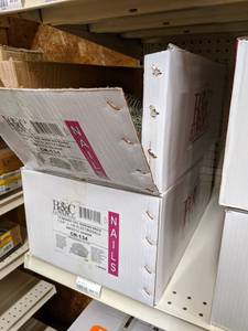 lot 2503 image: (2) Boxes B&C CR-134 Coil Electrogalvanized Smooth Shank Roofing Nails 15° 1-34