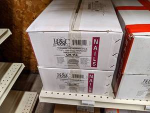 lot 2507 image: (2) Boxes B&C CR-114 Coil Electrogalvanized Smooth Shank Roofing Nails 15° 1-14