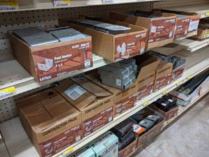 lot 2538 image: Large Inventory of Post Anchors 4x4, 4x6 and 6x6