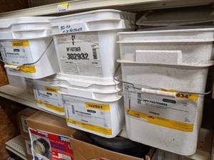 lot 2545 image: (7) Buckets of Long Screws 4 to 8
