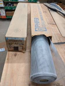 lot 2558 image: (2) 32  Rolls of Bulk Aluminum Screen