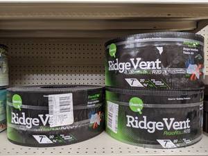 lot 2566 image: (3) Rolls Rigid Roll Ridge Vent R70