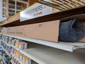 lot 2599 image: 72  Roll of Bulk Aluminum Screen
