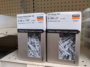 lot 2604 image: 10 LBS Simpson Strong Tie White Siding Nails
