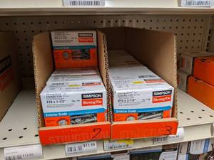 lot 2606 image: (1000) Simpson Strong Tie #10 SD Connector Screws 1-12 and 2-12