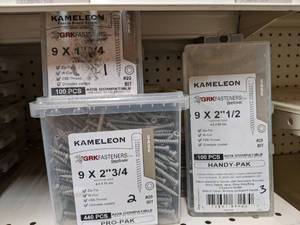 lot 2614 image: (1280) Kameleon SAGE Color Deck Screws