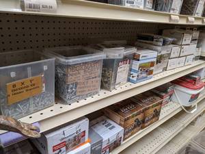 lot 2617 image: Shelf Lot of Assorted Composite and Wood Deck Screws and More