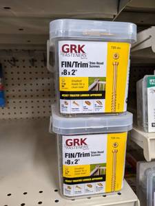 lot 2652 image: (2) Packages GRK Finish  Trim Head Screws #8 x 2