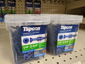 lot 2675 image: (300) TAPCON Concrete Anchors 14 x 2-34