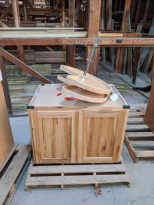 lot 2758 image: Kitchen Cabinet w Rotating Shelves