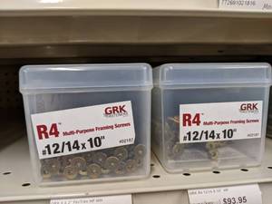 lot 2645 image: (100) GRK R4 Multi-Purpose Framing Screws 1214 x 10