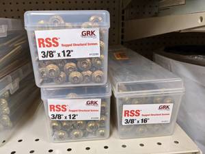 lot 2644 image: (150) GRK Rugged Structural Screws 38 x 12 and 38 x 16