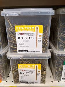 lot 2655 image: (3) Boxes GRK Finish  Trim Head Screws #8 x 3-18