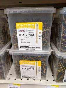 lot 2654 image: (3) Boxes GRK Finish  Trim Head Screws #8 x 2-12