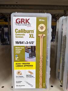 lot 2819 image: (75) GRK Caliburn Concrete Screws w Drill Bit 19-64 x 3-12