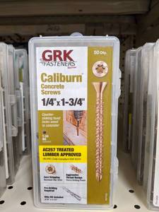 lot 2825 image: (250) GRK Caliburn Concrete Screws w Drill Bit 14 x 1-34