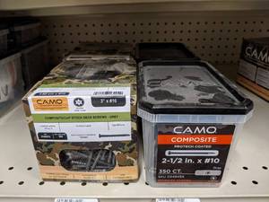 lot 2840 image: (1400) CAMO Premium Coated Deck Screws #10 x 3 and 2-12 - GREY