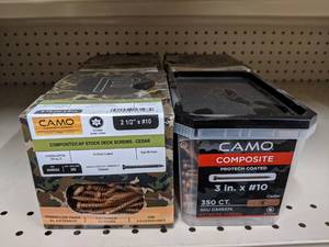 lot 2842 image: (1400) CAMO Premium Coated Deck Screws #10 x 3 and 2-12 - CEDAR
