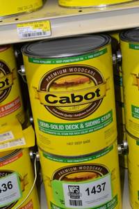 lot 1437 image: (4) 1 Gallon Cabot Semi-Solid Deck & Siding Stain  1407 Deep Base, Tintable
