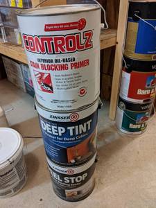 lot 3197 image: 3 Gallons Zinsser Primer, Peel Stop and Controlz Stain Blocking Primer