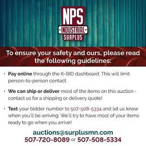lot 1299 image: FOR YOUR HEALTH & SAFETY - Please Read