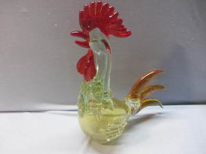 lot 6 image: Rooster, Hand Blown