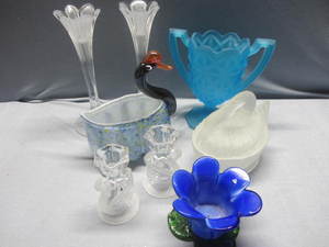 lot 74 image: Nesting Swan, Candle Holder