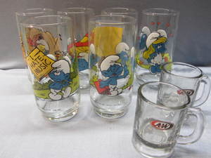 lot 121 image: Smurf Glasses, A&W Mugs