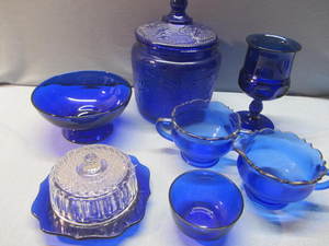 lot 156 image: Cobalt Glass
